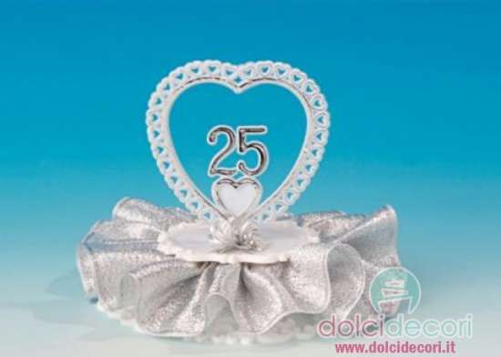 Cake topper 25 anniversario