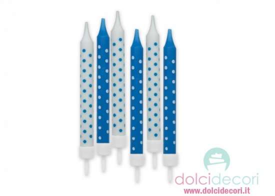 Candeline a pois turchese