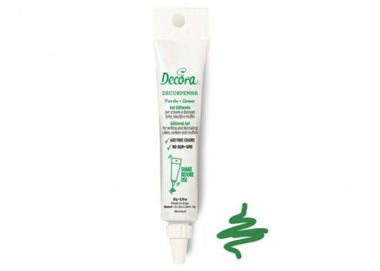 Gelatina glitterata verde