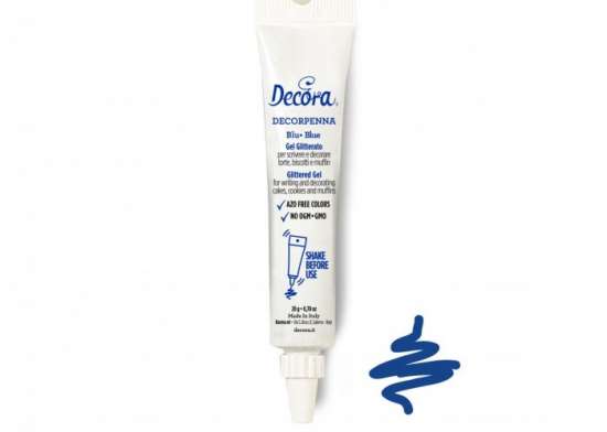 Gelatina glitterata azzurra