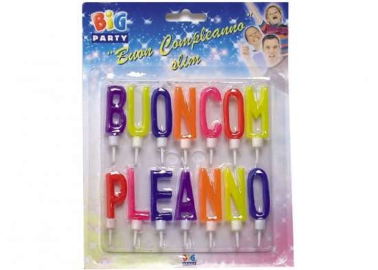 Candele buon compleanno lettere