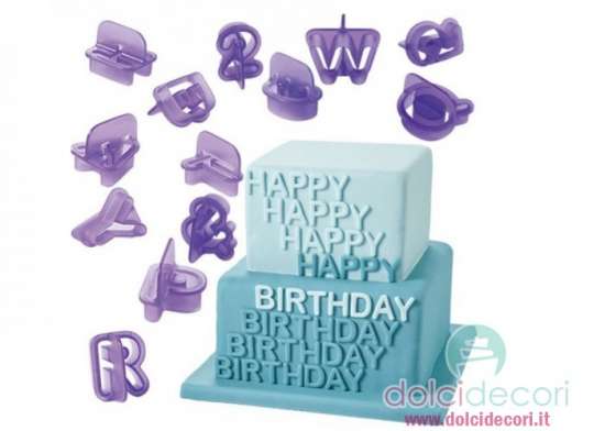 Set Wilton 40 Cutters Alfabeto e Numeri