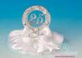 Cake topper 25° anniversario bianco