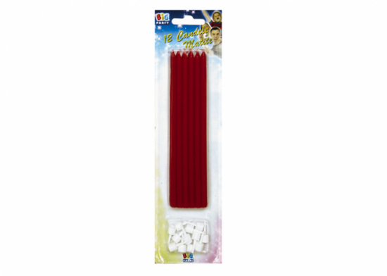 Candele matita rosso