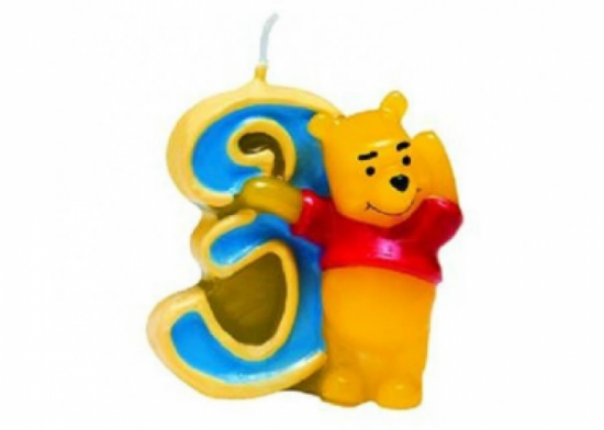 Candelina Disney numero 3 Winnie The Pooh