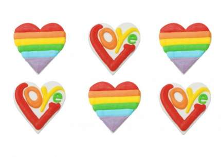 Cuore zucchero arcobaleno