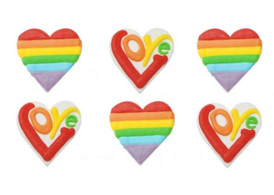 Cuore zucchero arcobaleno