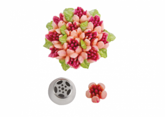 Bocchetta petal rosa 10 per dolci Nifty Nozzle