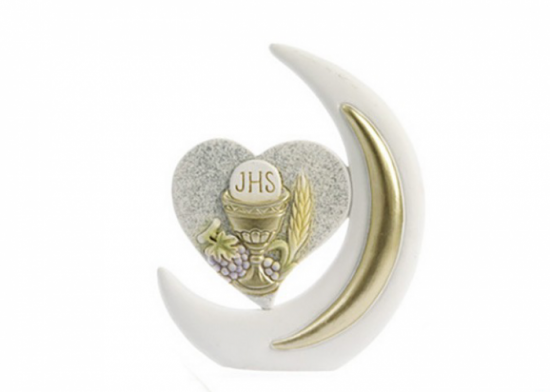 Mezzaluna oro cuore comunione