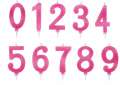 Numeri Glitterati Fucsia Rosso