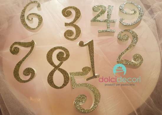 Numeri in polistirolo argento