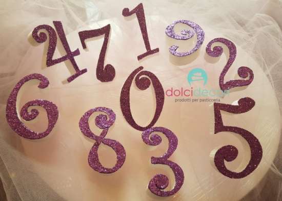 Numeri in polistirolo viola