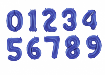 Pallone a forma di numero Blu 1 Metro