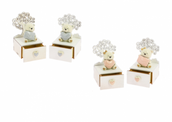 BOX LEGNO ORSETTO CIELO/ROSA