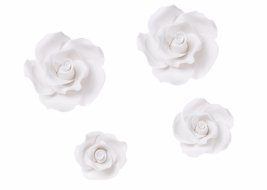 Rose Meravigliose Zucchero Bianche