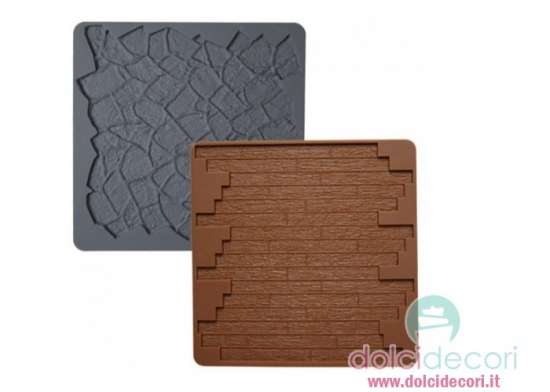 Wilton stampo silicone legno e pietra