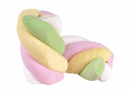 Marshmallow treccia colorata