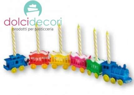 Trenino in plastica porta candele