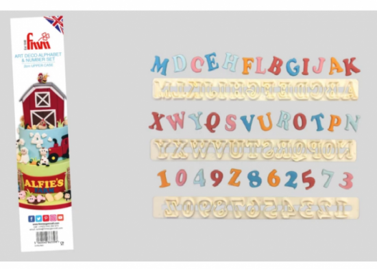 Set Numeri e Alfabeto Art Deco 2 cm